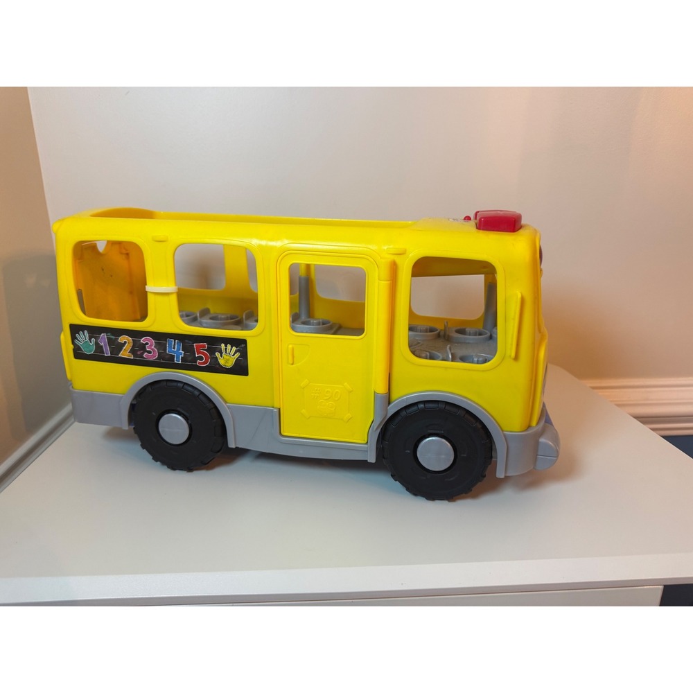 Fisher-Price School Bus Kids OS Little People Sit With Me Yellow Smart Stages